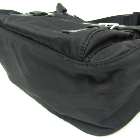 PRADA RE-NYLON Nylon Leather Shoulder Bag Black - Picture 4 of 8